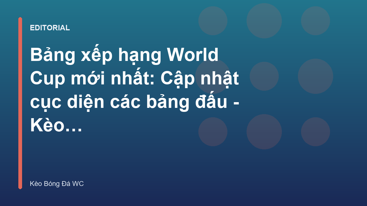 Bảng xếp hạng các đội tuyển tại World Cup